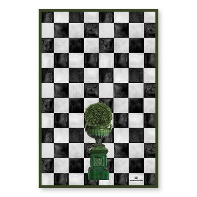 Courtyard Green - Microfibre Tea Towel