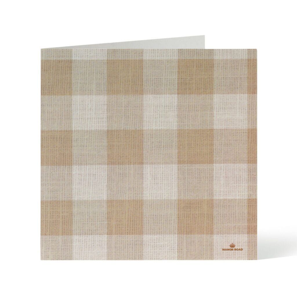 Linen (Gingham Natural) - Manor Road Greeting Cards