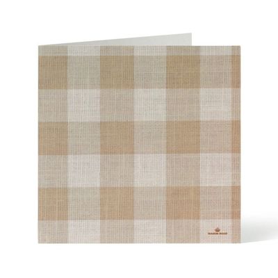 Linen (Gingham Natural) - Manor Road Greeting Cards