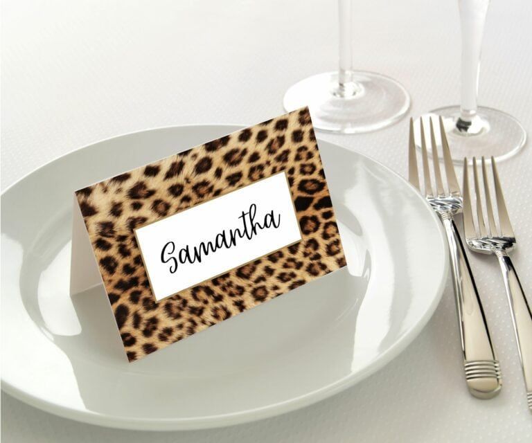 Manor Road Leopard - Place Card Settings