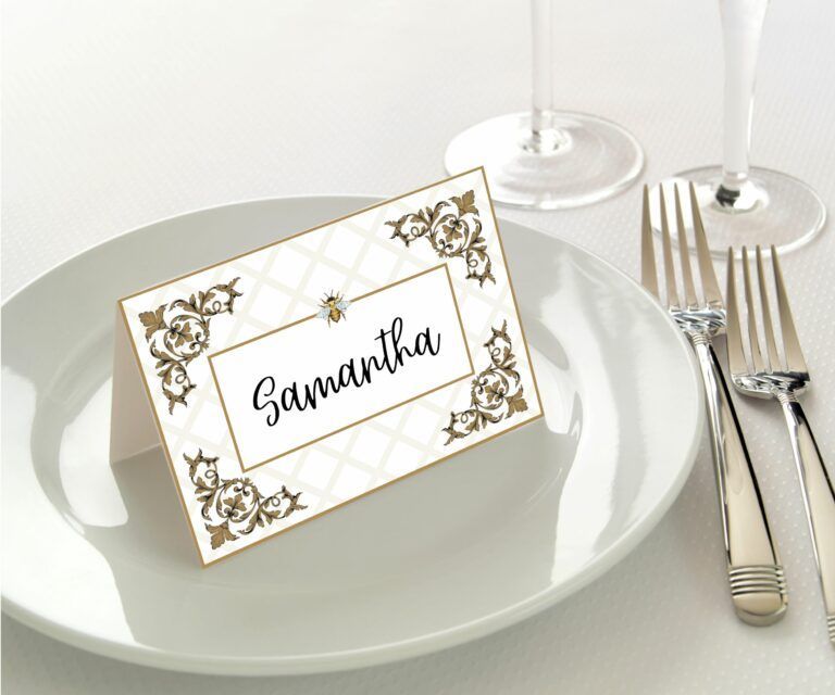 Manor Road Ornamental Bee - Place Card Settings