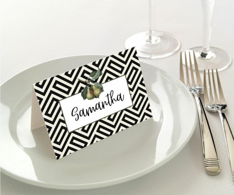 Manor Road Provincial Pear - Place Card Settings