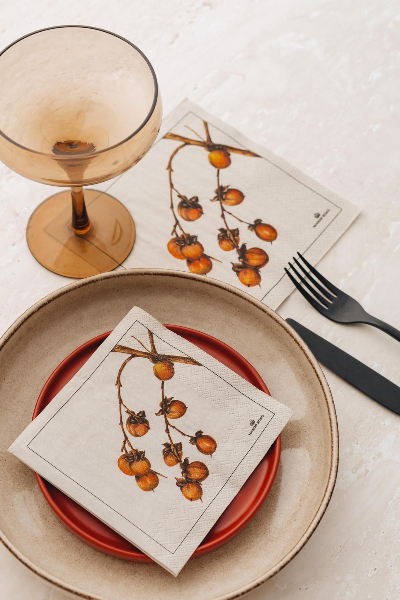 Persimmon Napkins – Cocktail