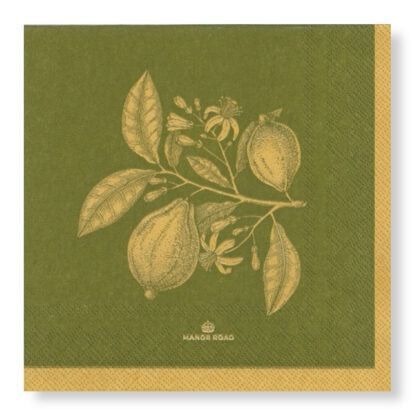 Lemon Green Gold Napkins – Cocktail Lemon Green Gold Napkins – Cocktail