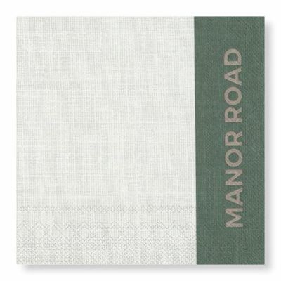 Linen (Colourblock Green) Napkins – Cocktail