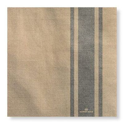 Coffee Stripe Linen Napkins – Cocktail