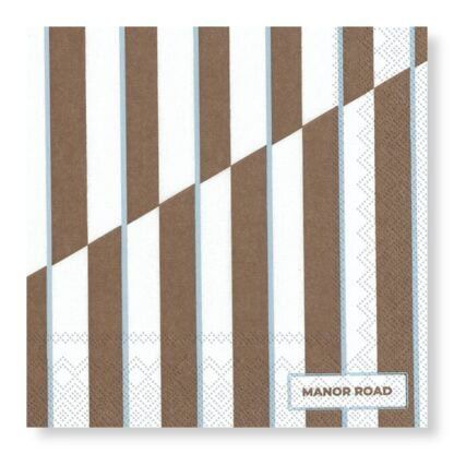 Toffee Stripe Napkins – Cocktail