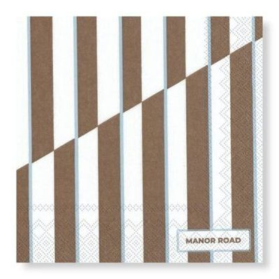 Toffee Stripe Napkins – Cocktail