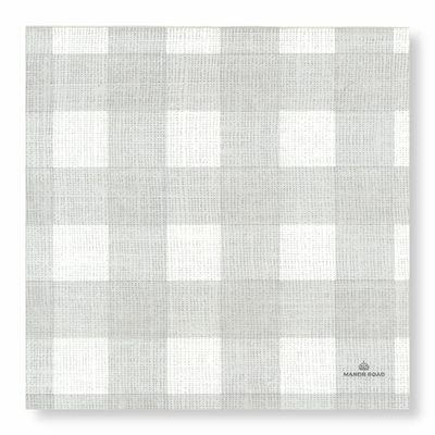 Linen (Gingham Soft Grey) Napkins – Dinner