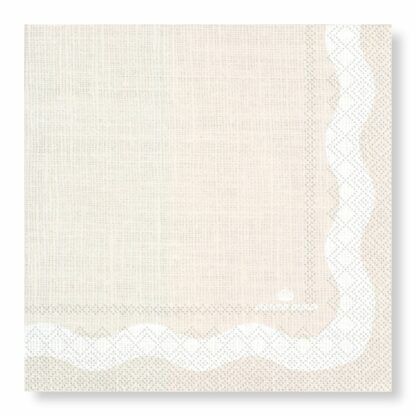 Linen Wave Beige Napkins – Cocktail