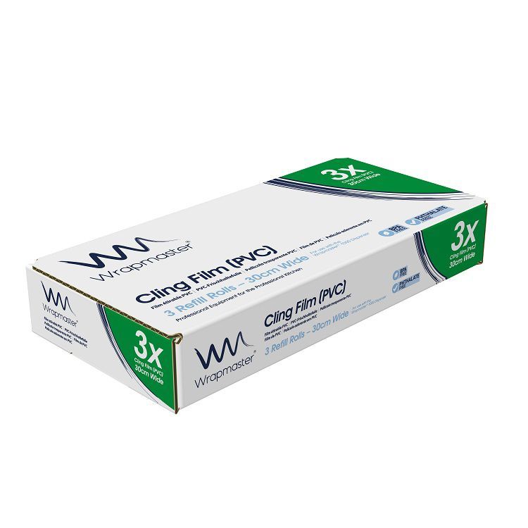 Wrapmaster 1000 Cling Film Refills 30cm x 100m 3pk