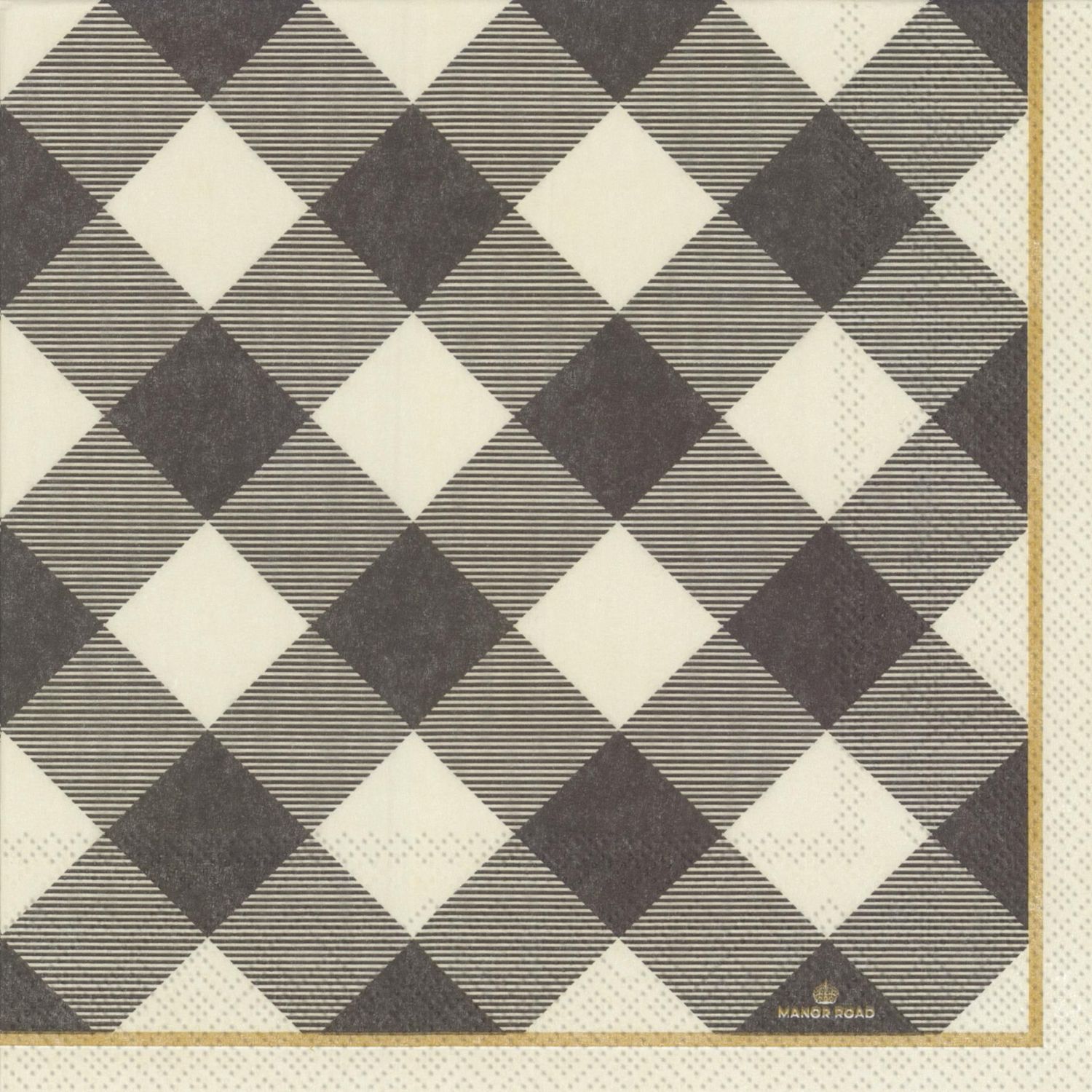 Gingham (Grey) Napkins – Luncheon