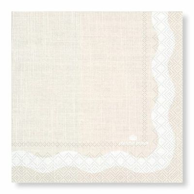 Linen Wave Beige Napkins - Dinner