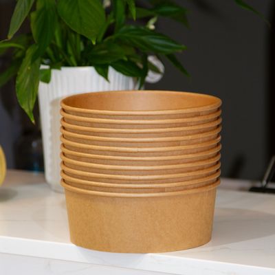 Plush Place 1300ml Kraft Food Bowls - pk 10