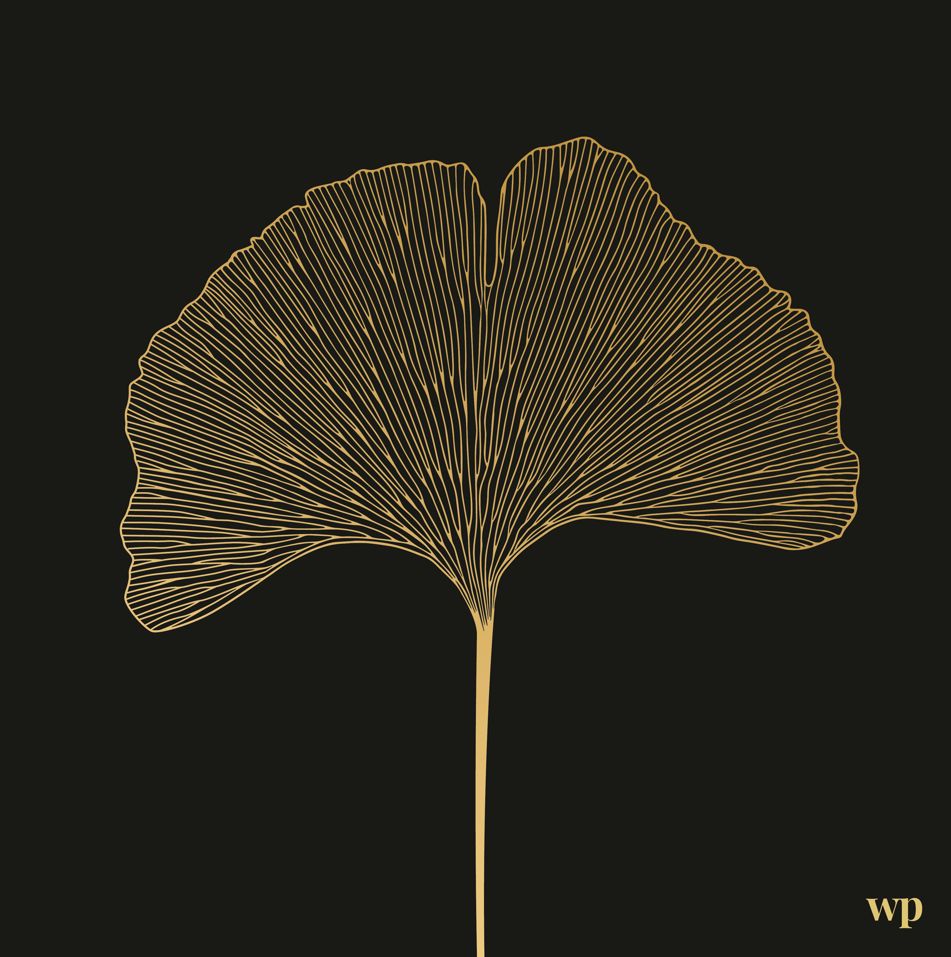 West Park Gold Ginko Napkins – Luncheon