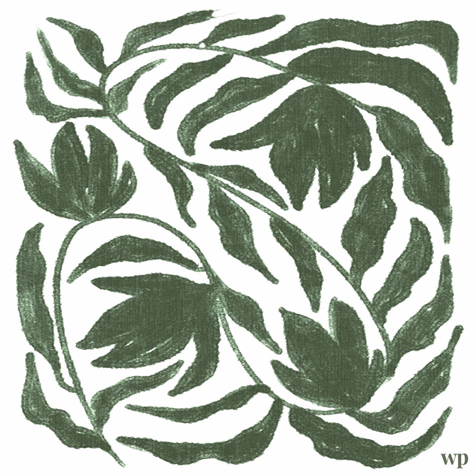 West Park Green Botanical Napkins – Cocktail