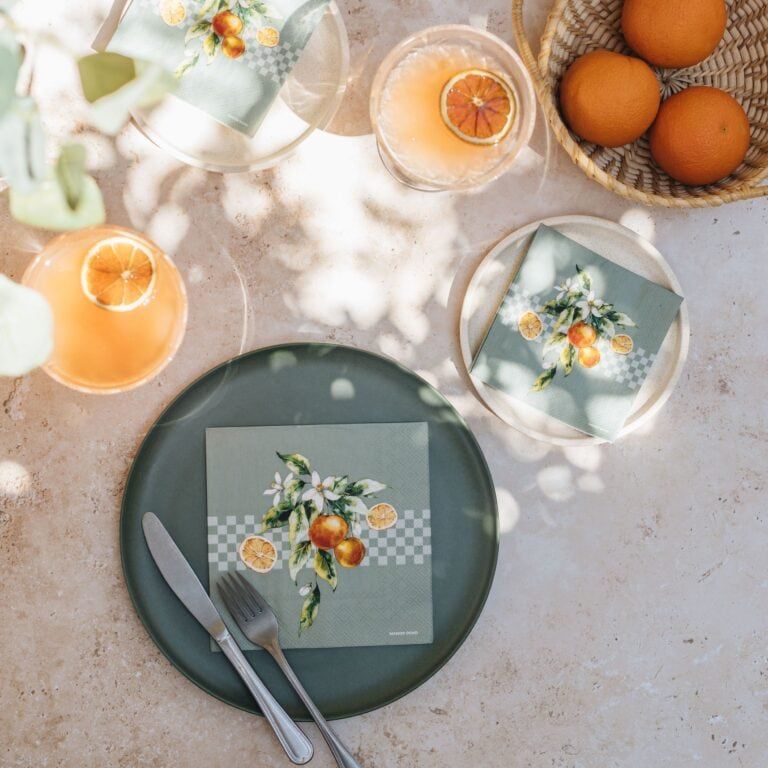 Orange Blossom Napkins – Cocktail