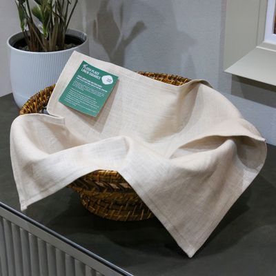 45cm x 45cm Plush Place 100% Linen Bread Basket Liners