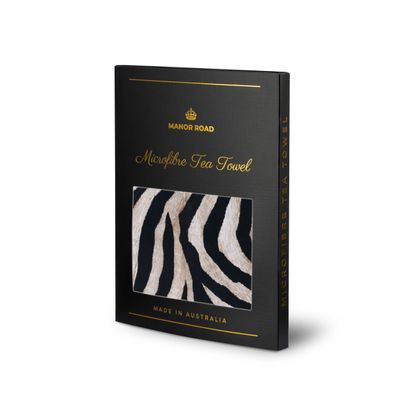 Zebra- Microfibre Tea Towel