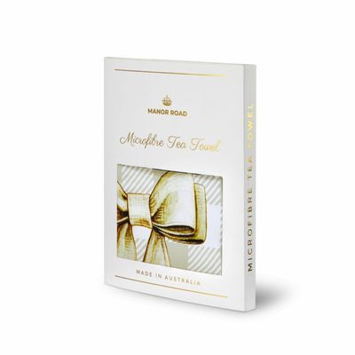 Gingham Bow Microfibre Tea Towel