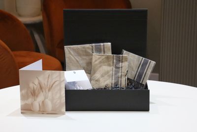 Plush Place Gift Box - Coffee Stripe Linen