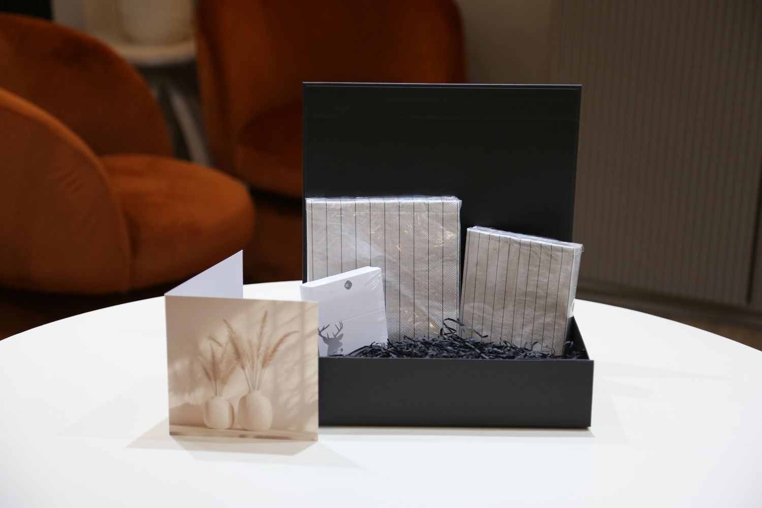 Plush Place Gift Box - Manor Road Linen Pinstripe