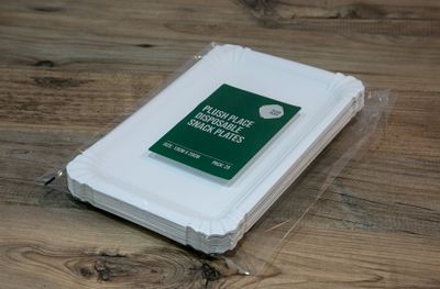 Plush Place Disposable Snack Plates  13x20cm Rectangular 25pk