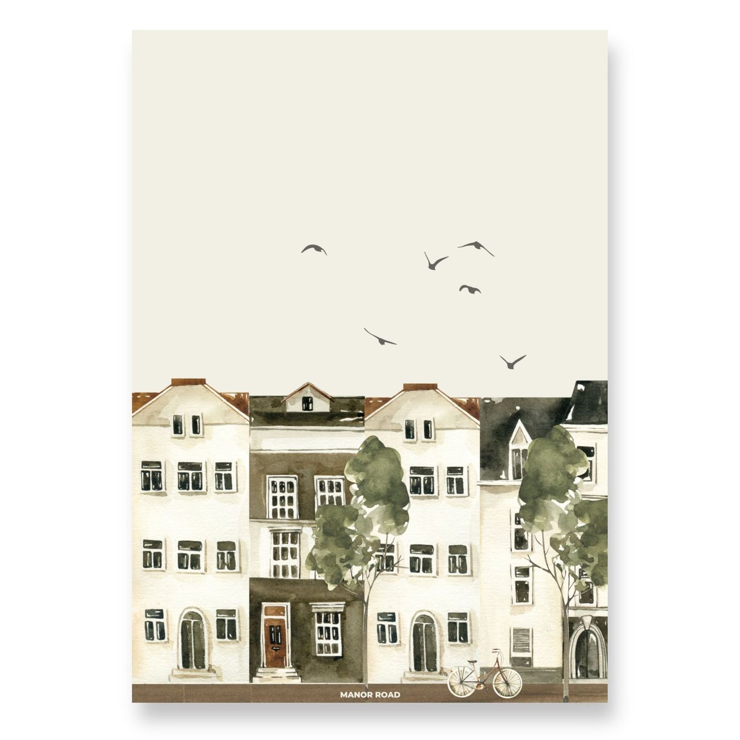 Manor Road City Life -A3 Greaseproof Papers