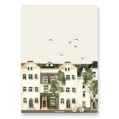 Manor Road City Life -A3 Greaseproof Papers