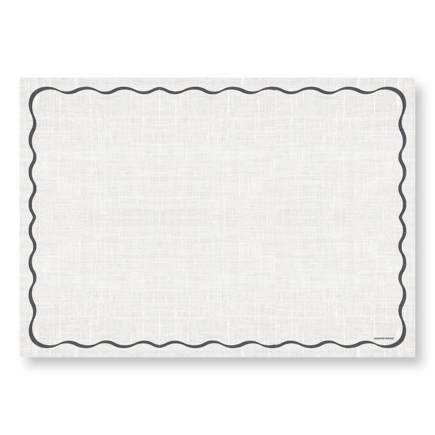 Manor Road White & Black Scallop -A4 Greaseproof Papers Manor Road White & Black Scallop -A4 Greaseproof Papers