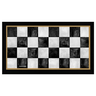 Marble Check- Bar Mat Small