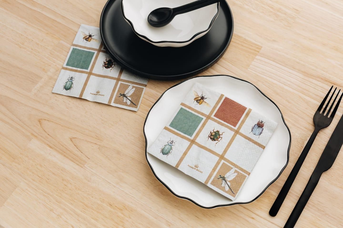Beetles & Bugs Napkins – Cocktail