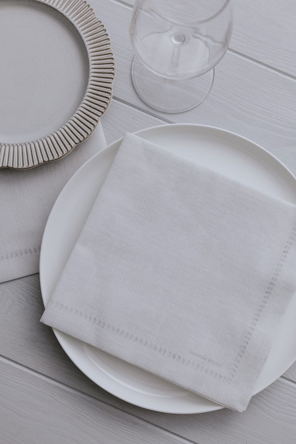 Linen (Hemstitch Natural) Napkins – Dinner