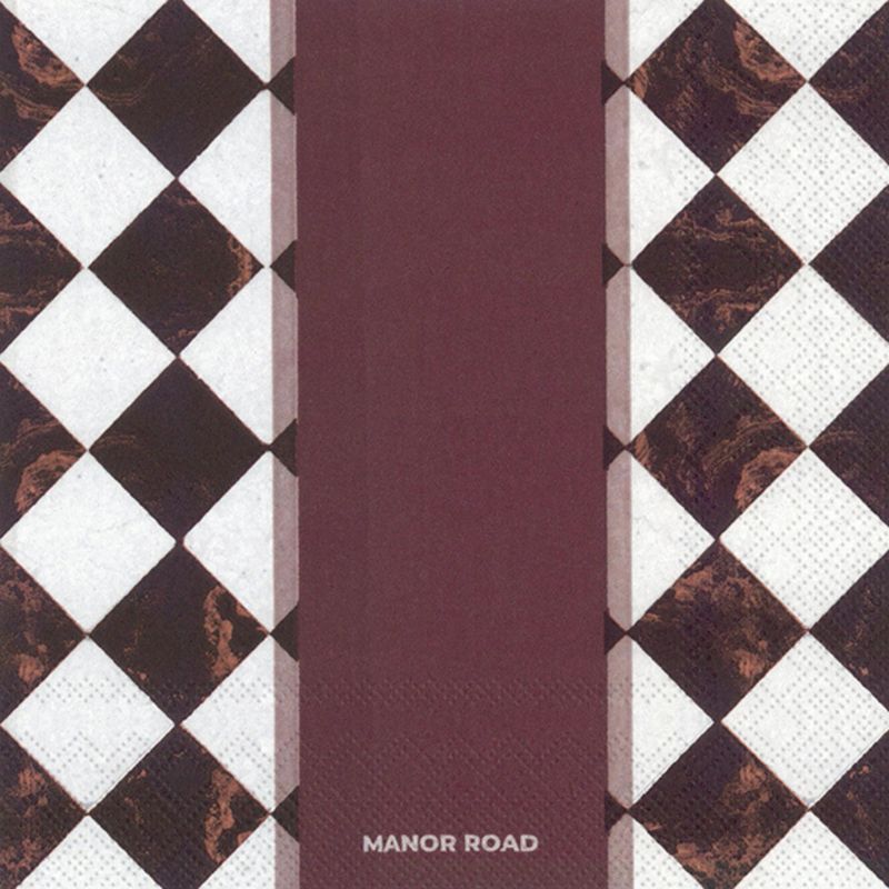 Marbled Bordeaux Napkins – Cocktail