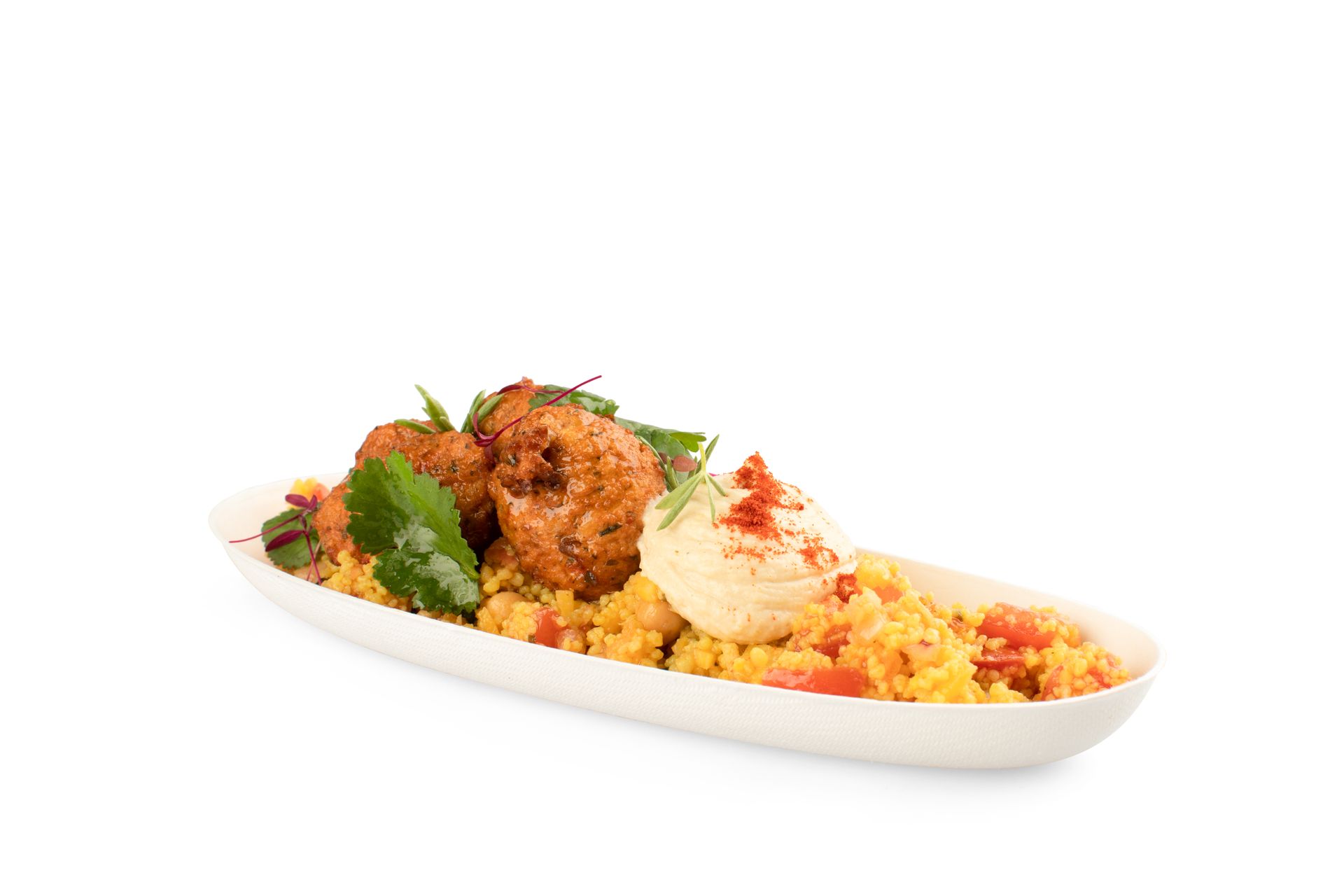 Disposable Bagasse Oval Plates 40pk
