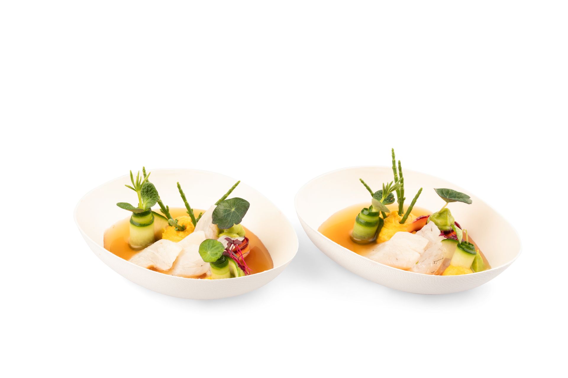 Disposable Bagasse Dished Plates 40pk