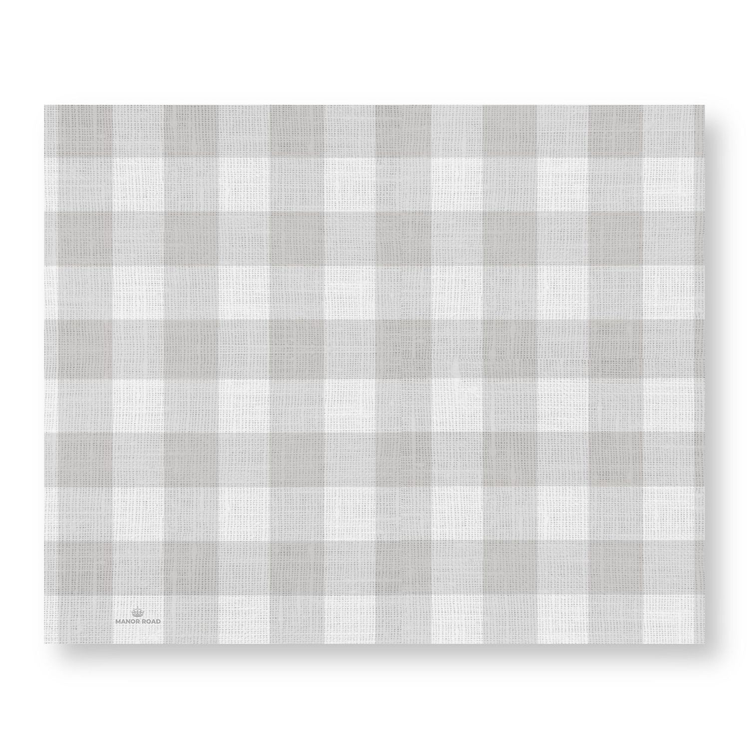 Grey Gingham Tear-Off Placemat Pad