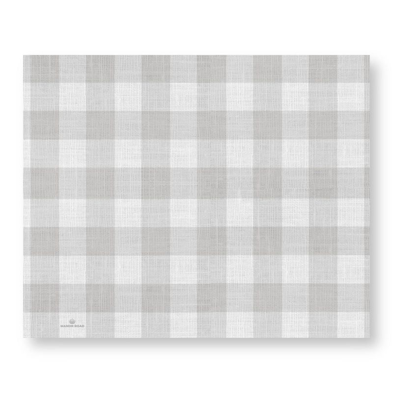 Grey Gingham Tear-Off Placemat Pad