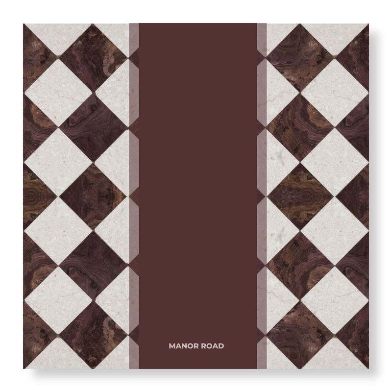 Manor Road Cheese Presentation Cards - Marbled Bordeaux