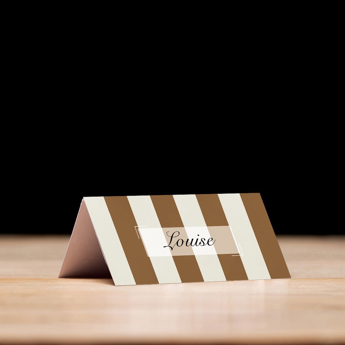 Biscuit Stripe - Place Card Settings Biscuit Stripe - Place Card Settings