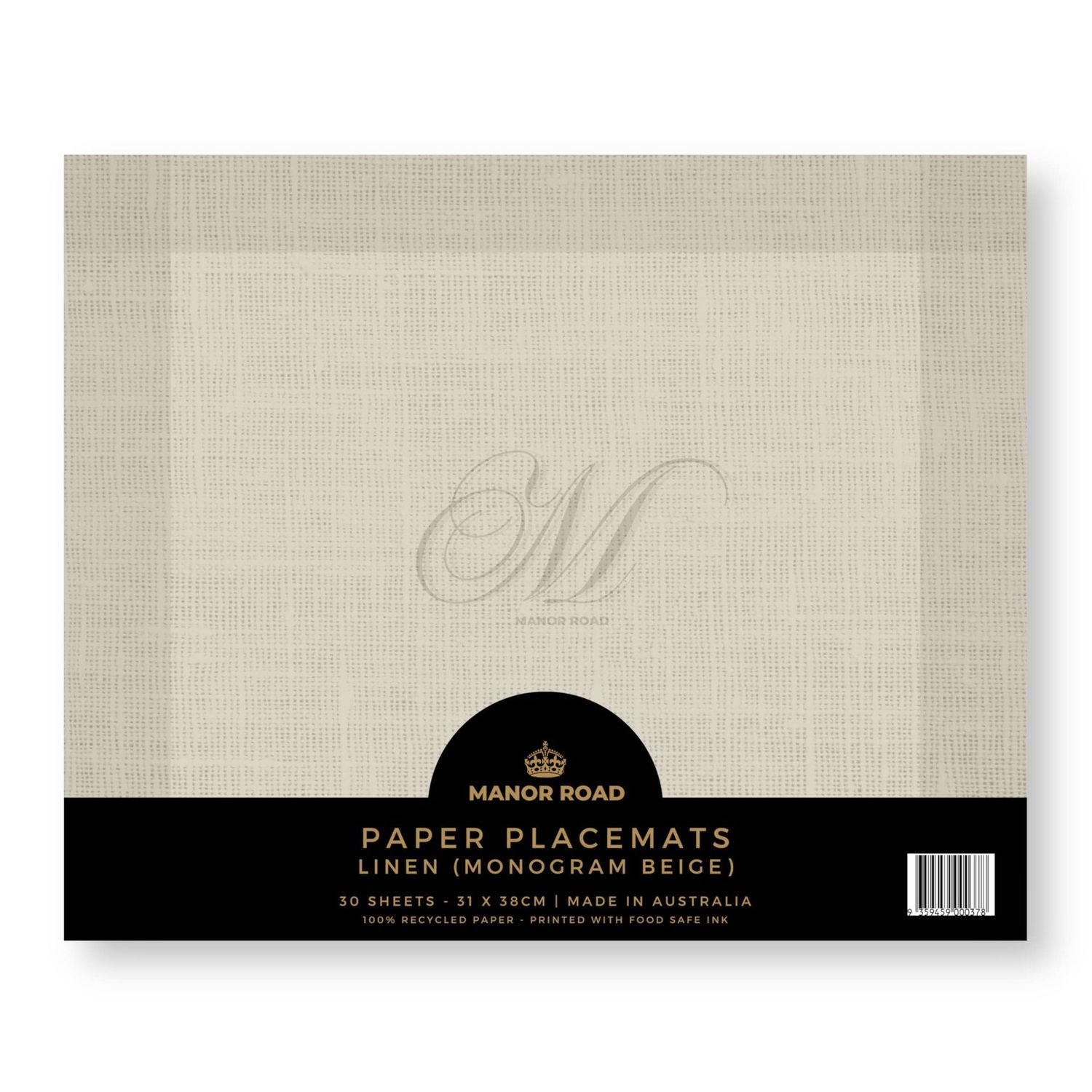 Linen (Monogram Beige) Tear-Off Placemat Pad Linen (Monogram Beige) Tear-Off Placemat Pad