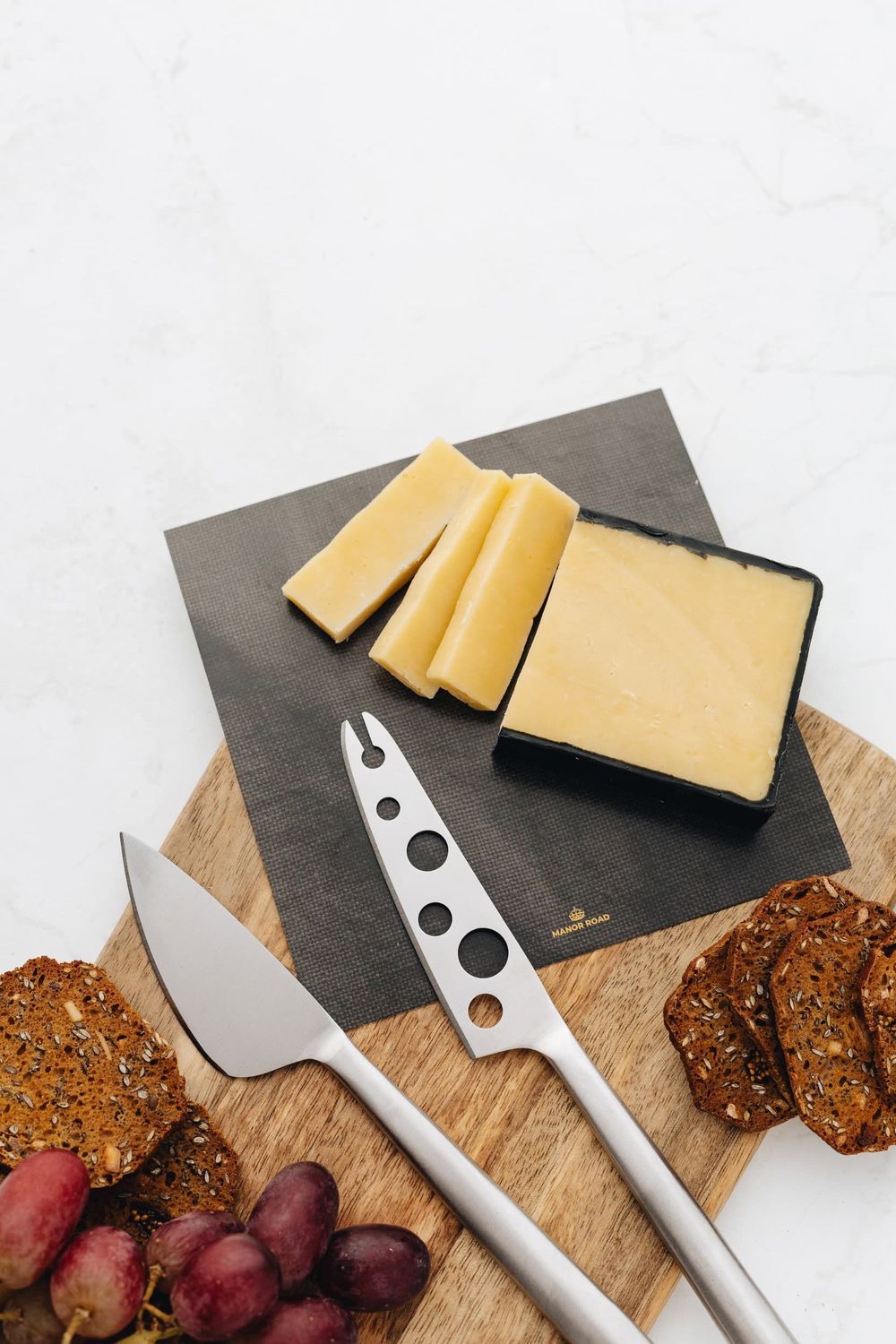 Manor Road Cheese Presentation Cards - Black Linen Manor Road Cheese Presentation Cards - Black Linen