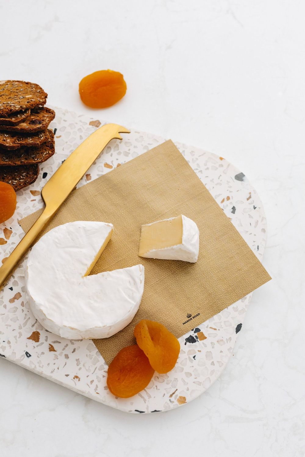 Manor Road Cheese Presentation Cards - Gold Linen Manor Road Cheese Presentation Cards - Gold Linen