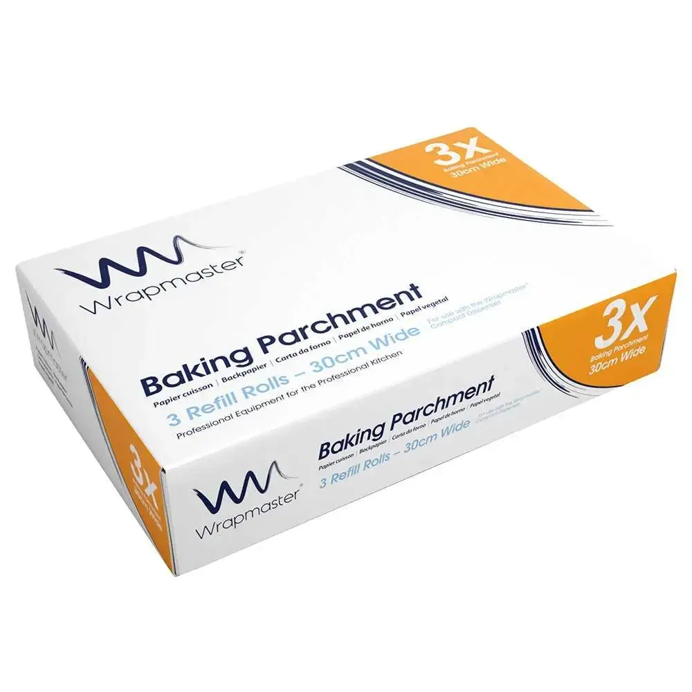 Wrapmaster Compact Baking Parchment Refills 30cm x 35m 3pk Wrapmaster Compact Baking Parchment Refills 30cm x 35m 3pk