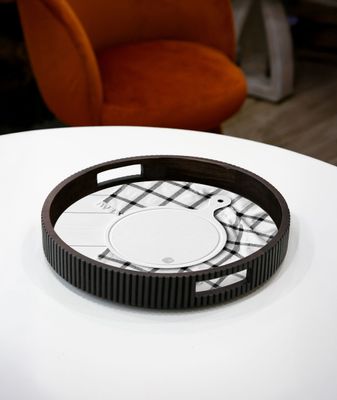 Charcoal Check - 30cm Circular Greaseproof Papers - Pk 20 Charcoal Check - 30cm Circular Greaseproof Papers - Pk 20