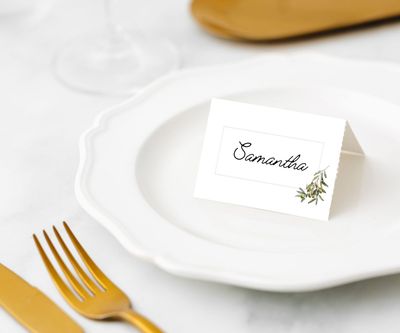 Manor Road Wild Olives - Place Card Settings Manor Road Wild Olives - Place Card Settings