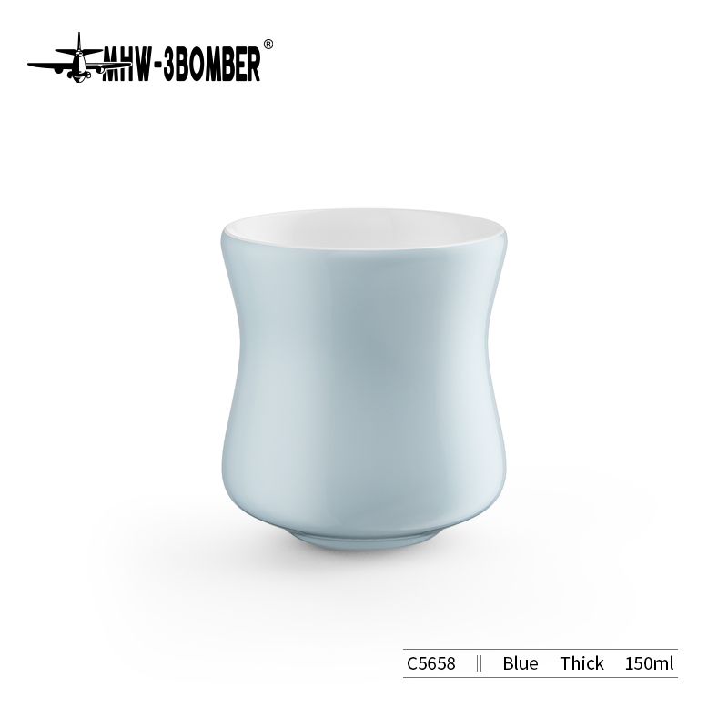 Aura series Ceramic Cup - Celeste Satinado