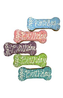 Birthday Bone Dog Cookie