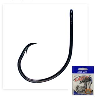 Eagle Claw Lazer  Sharp circle light wire non offset L2004ELGH G pack