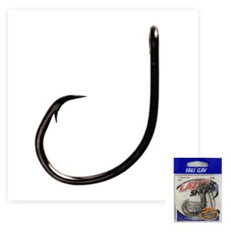 Eagle Claw Lazer Sharp circle Med wire non offset L2004GH-5/0 G pack